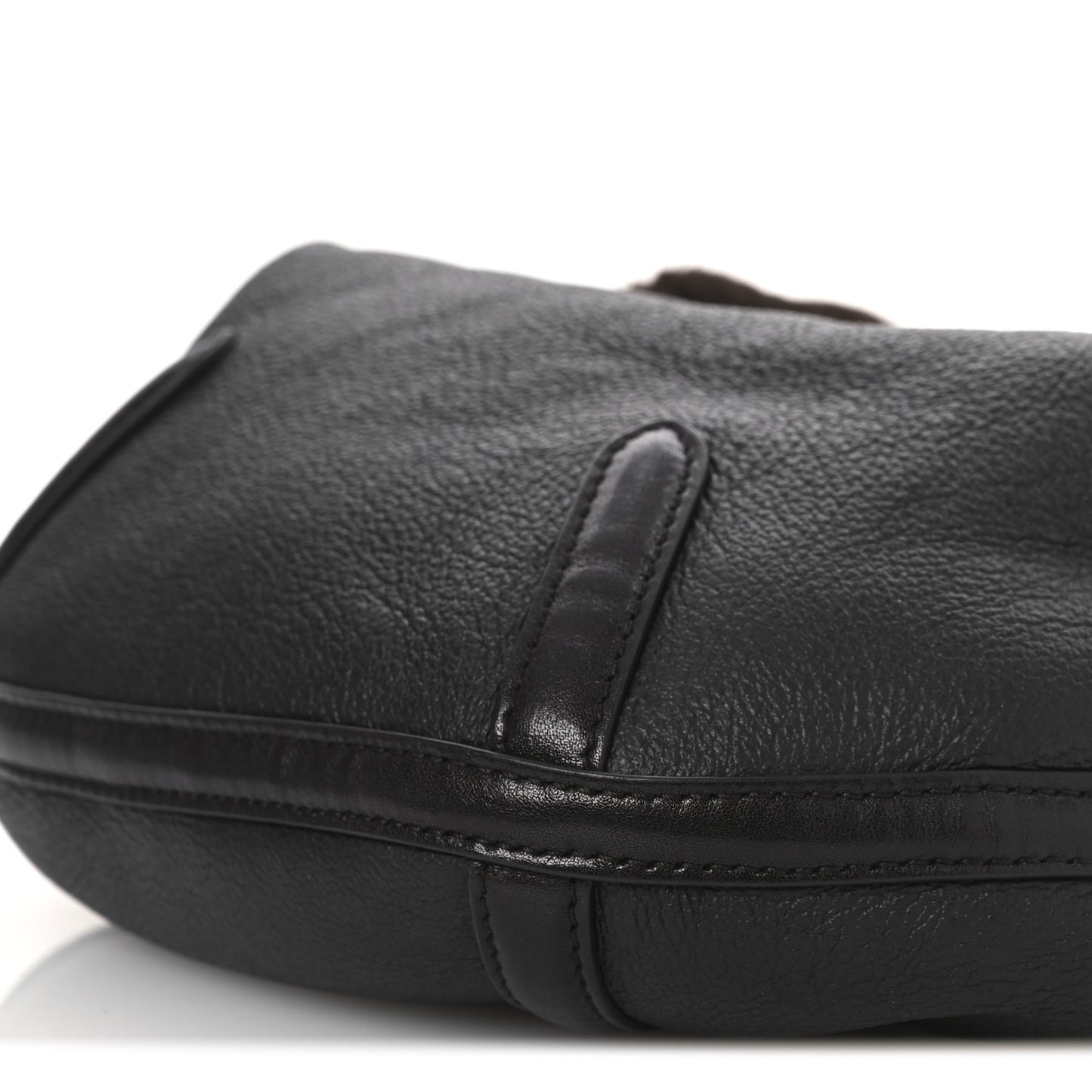 Calfskin Shearling Aviator Mini Jodie Dark Brown Fondant