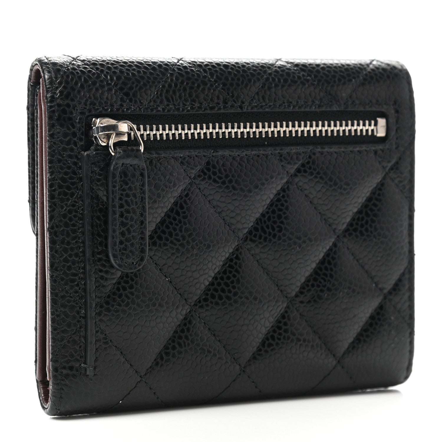 Chanel Caviar Quilted Compact Flap Wallet Black 3 of 8