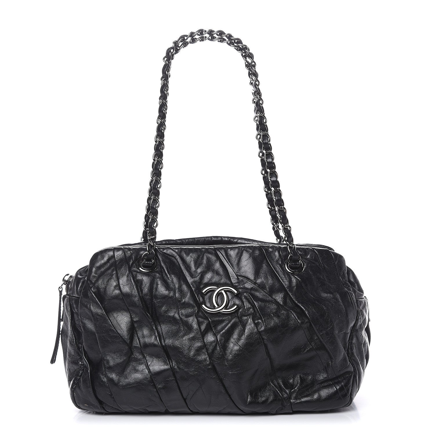Chanel Glazed Calfskin Twisted Tote Black 1 of 15
