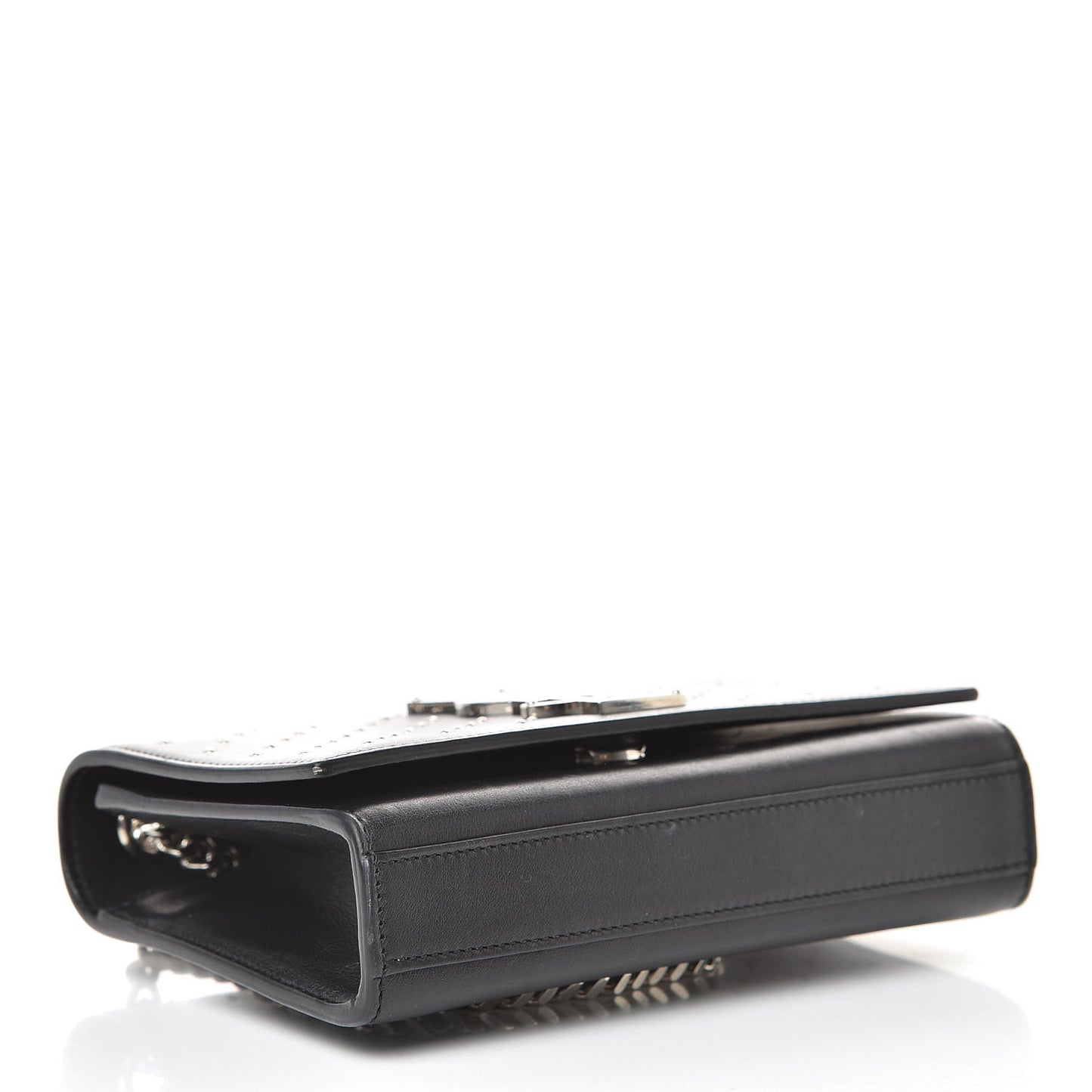 Calfskin Studded Small Monogram Kate Satchel Black