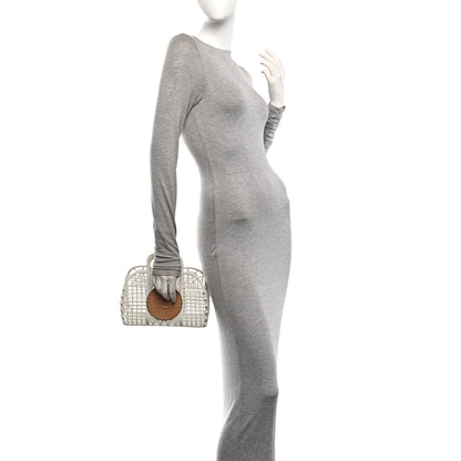 Fendi Recycled Plastic Vitello Liberty Matte Small Fendi Basket White Ice Miele 2 of 11