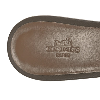 Hermes Epsom Oasis Sandals 40.5 Etoupe 9 of 12
