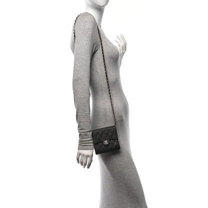 Chanel Caviar Quilted Clutch With Chain Bag Black 2 of 14