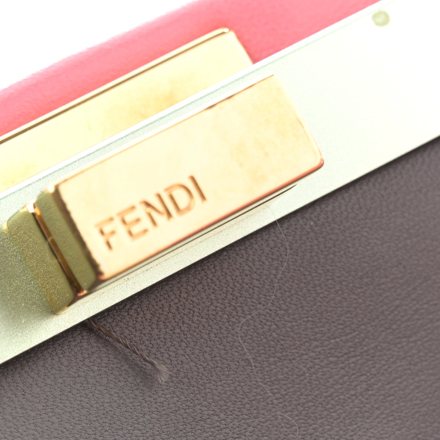 Fendi Nappa Colorblock Mini Peekaboo Iconic Satchel Rosa Fluo Oxigen Slate 12 of 12