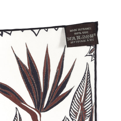 Hermes Silk Mountain Zebra Scarf 90 Marron Black White 4 of 4