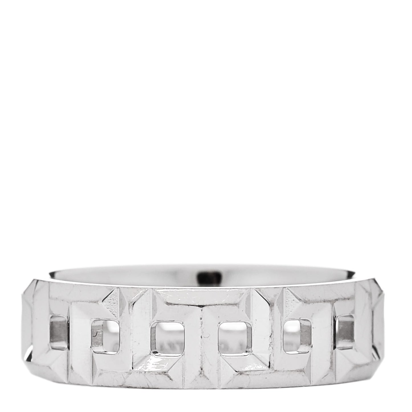 18K White Gold Wide T True Ring 51 5.75