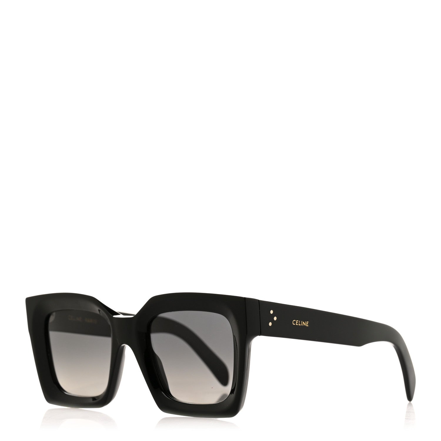 Celine Acetate Square Sunglasses CL401301 Black 1 of 7