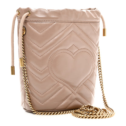 Gucci Calfskin Matelasse Mini GG Marmont 2.0 Bucket Bag Porcelain Rose 3 of 10