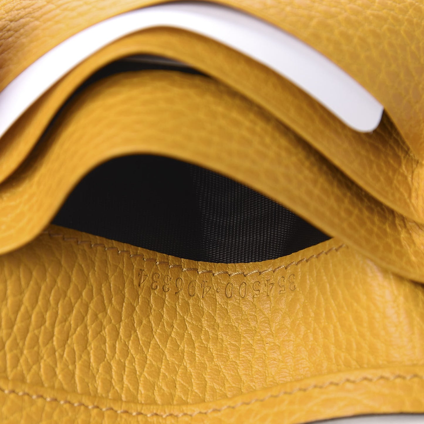 Dollar Calfskin Swing Train Pass Card Case Yellow