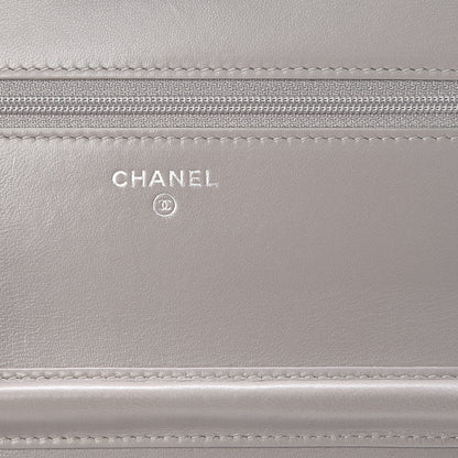 Chanel Lizard Golden Class Wallet on Chain WOC Grey 6 of 10