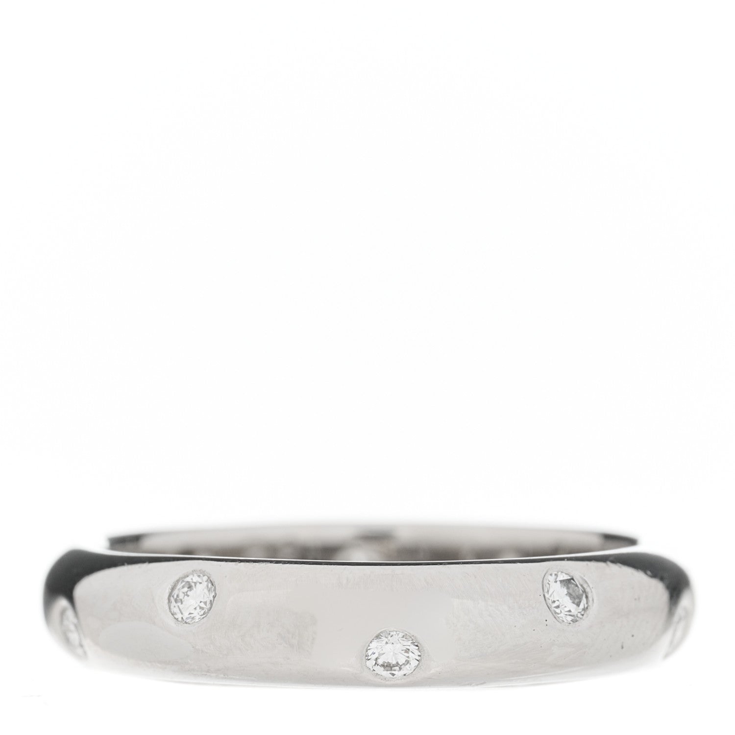 Tiffany Platinum Diamond 4mm Etoile Band Ring 54 7 4 of 4