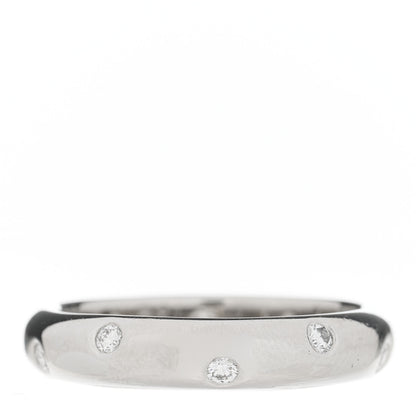 Tiffany Platinum Diamond 4mm Etoile Band Ring 54 7 4 of 4
