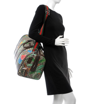 Gucci GG Supreme Monogram Tian Web Medium Duffle Beige Multicolor New Acero 2 of 8