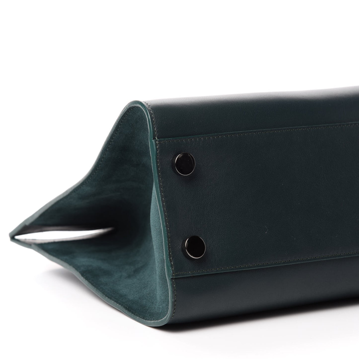 Calfskin Suede Riley Tote Dark Green