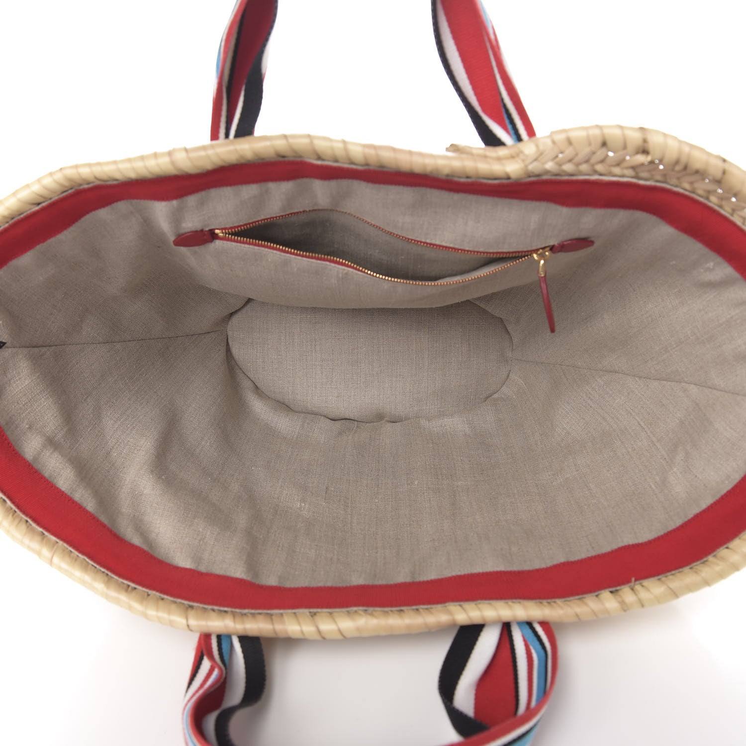 Miu Miu Straw Ribbon Shoper Tote 4 of 9