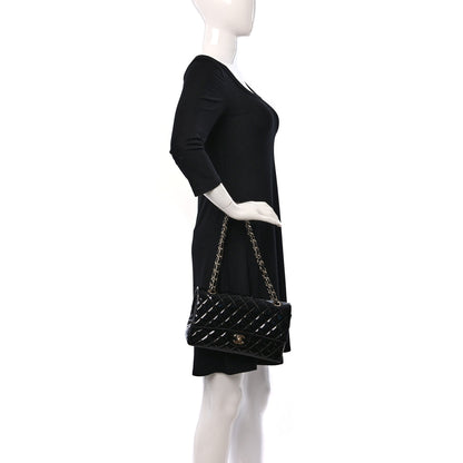 Chanel Patent Quilted Medium Double Flap Black 3 of 9