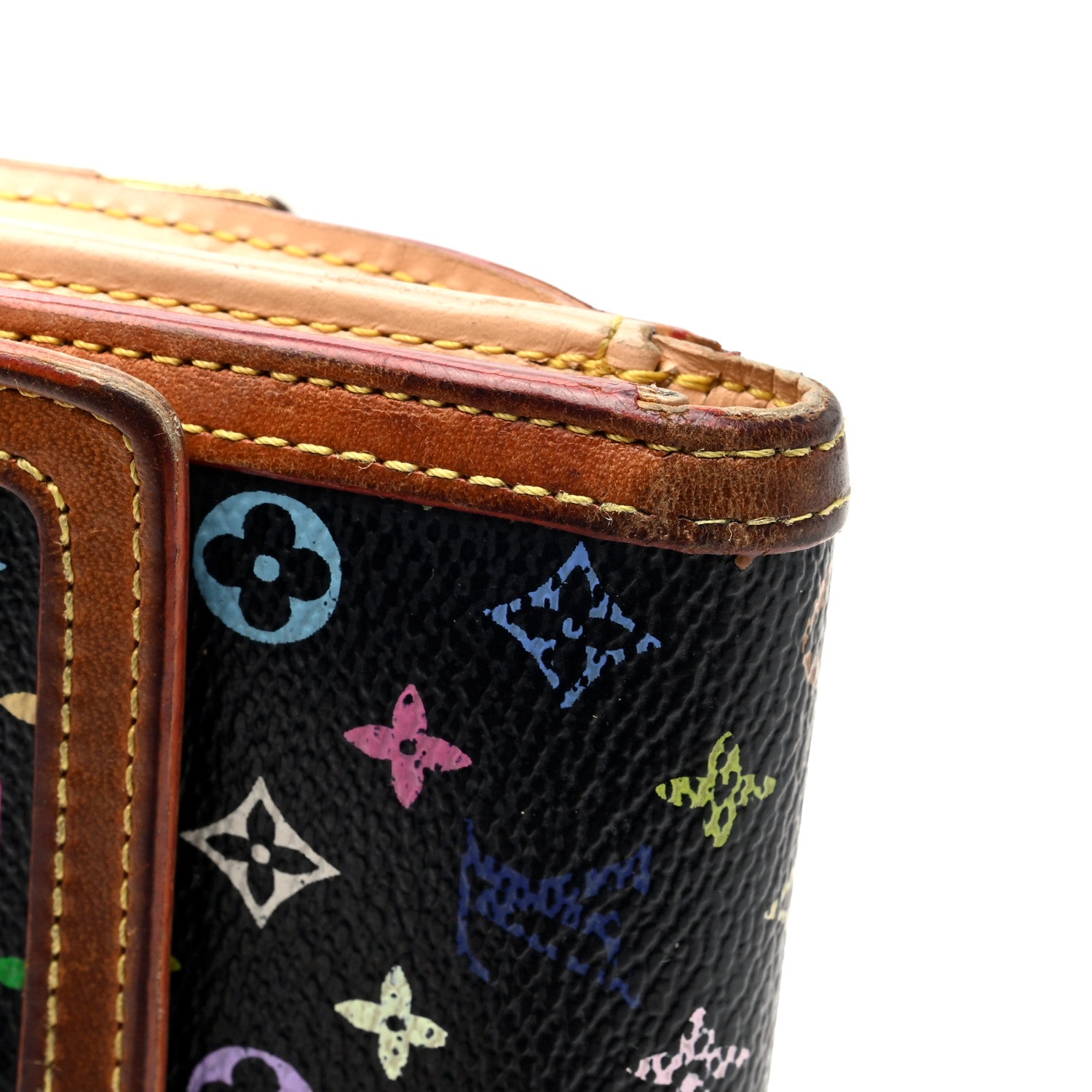 Louis Vuitton Monogram Multicolor Porte-Monnaie Billets Wallet Black 7 of 10