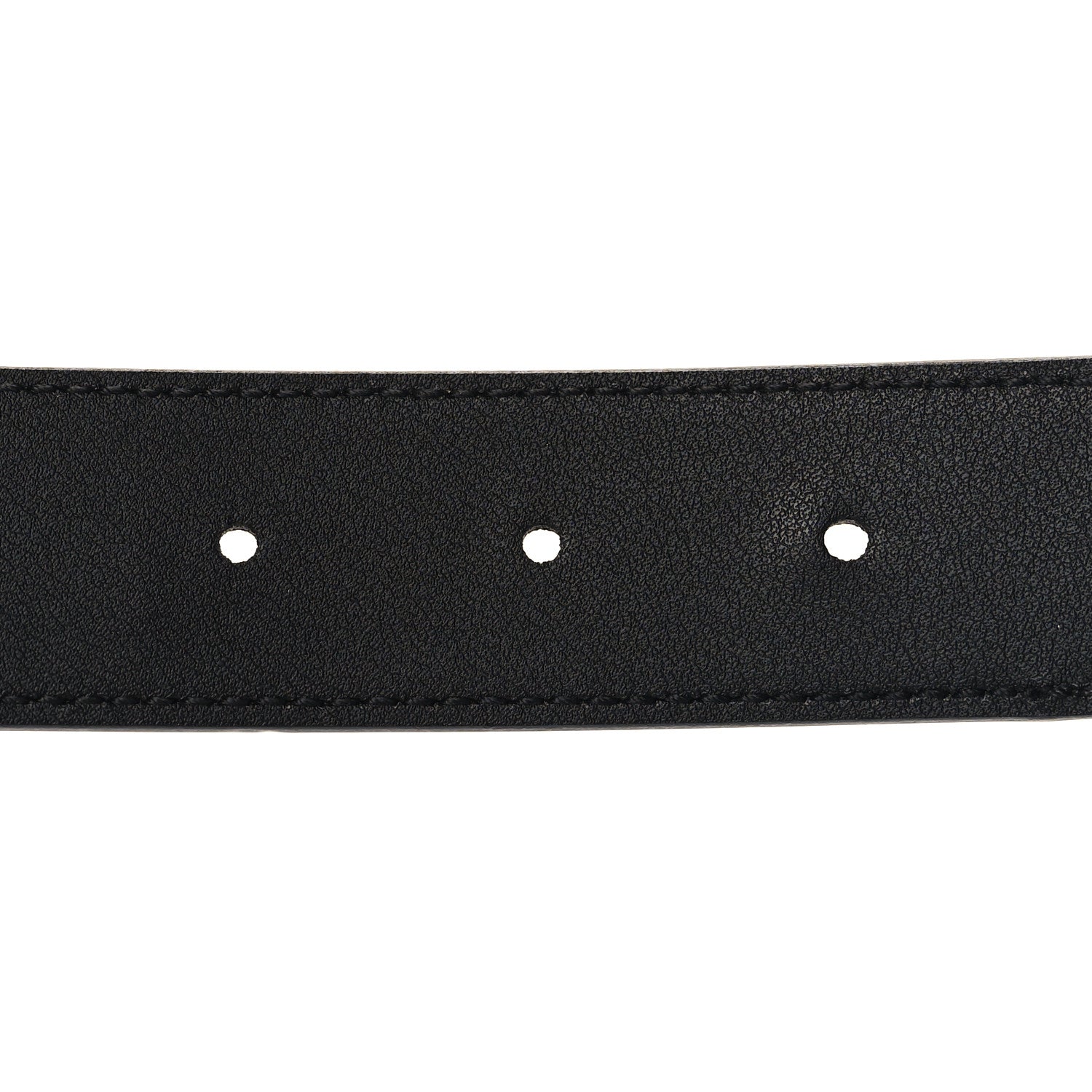 Gucci GG Supreme Monogram Matte Plutone Calfskin Double G 30mm Belt 115 46 Beige Ebony Black 4 of 5