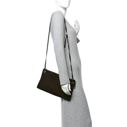 The Row Suede Calfskin Party Time 7 Bag Dark Olive 3 of 11