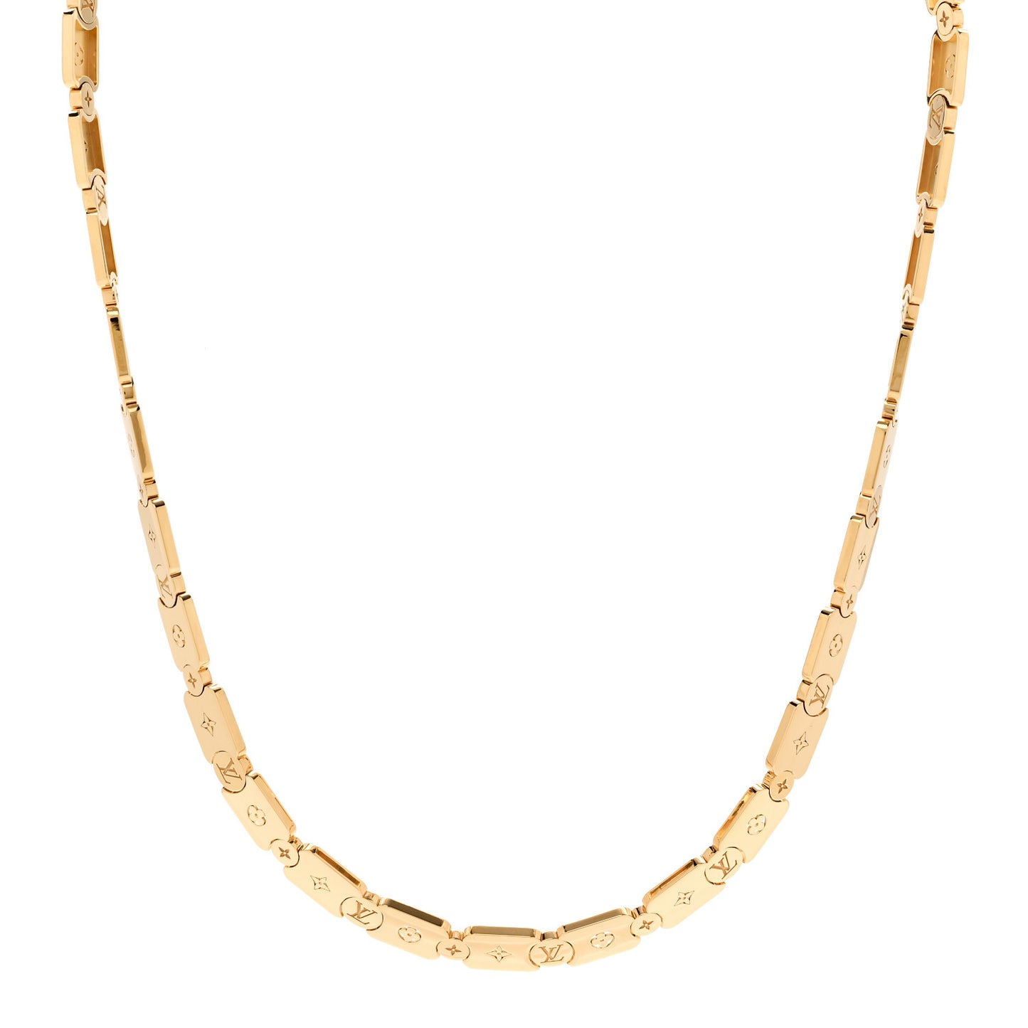 18K Yellow Gold Les Gastons Vuitton Gourmette Necklace