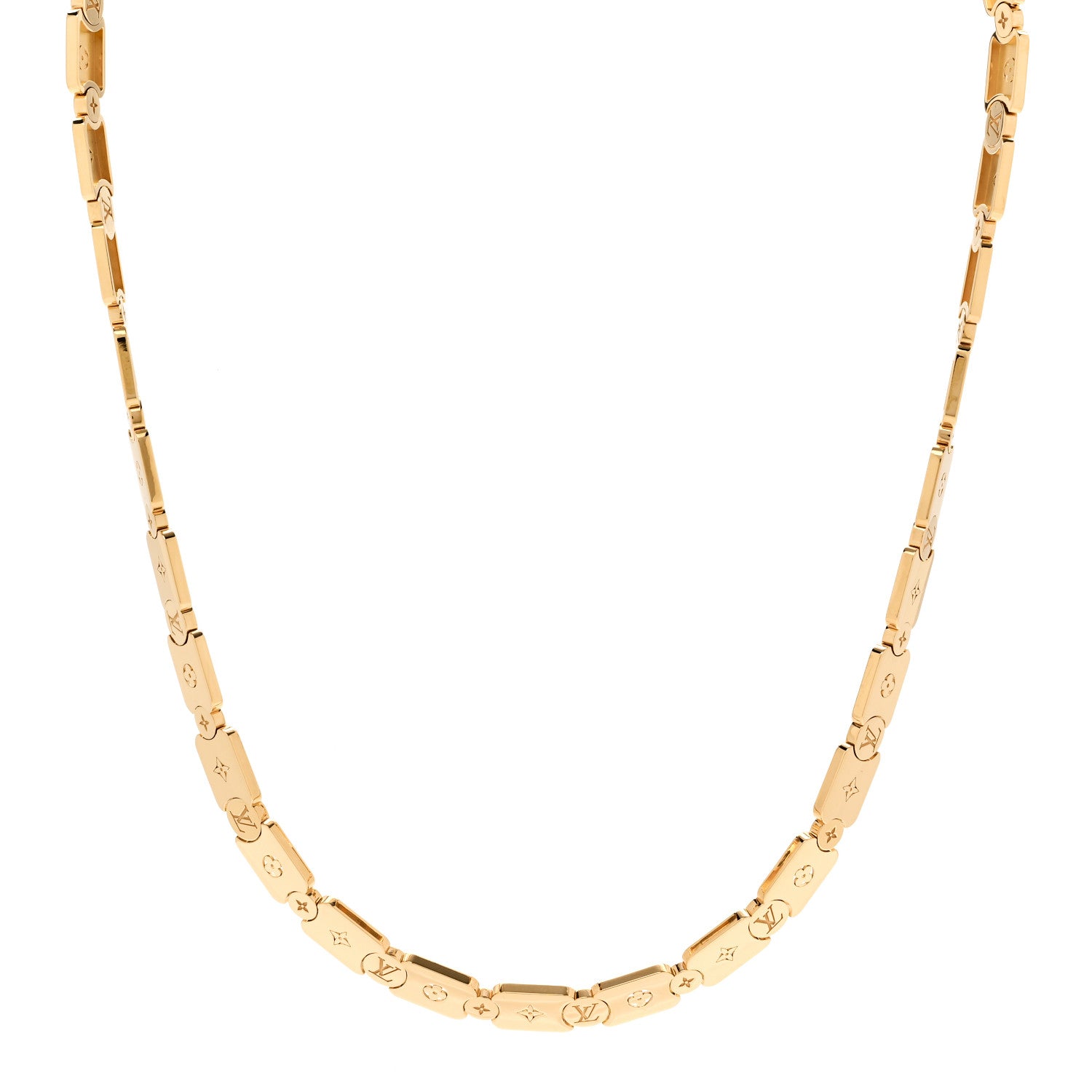 Louis Vuitton 18K Yellow Gold Les Gastons Vuitton Gourmette Necklace 1 of 5