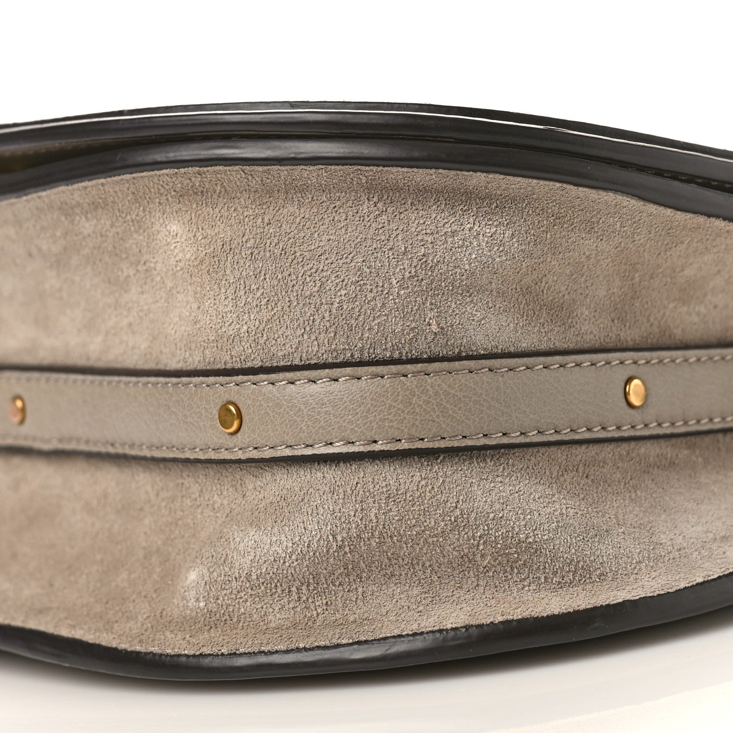Chloe Calfskin Suede Medium Nile Bracelet Bag Motty Grey 9 of 9
