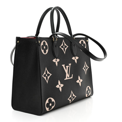 Louis Vuitton Empreinte Monogram Giant Onthego MM Black Beige 3 of 10