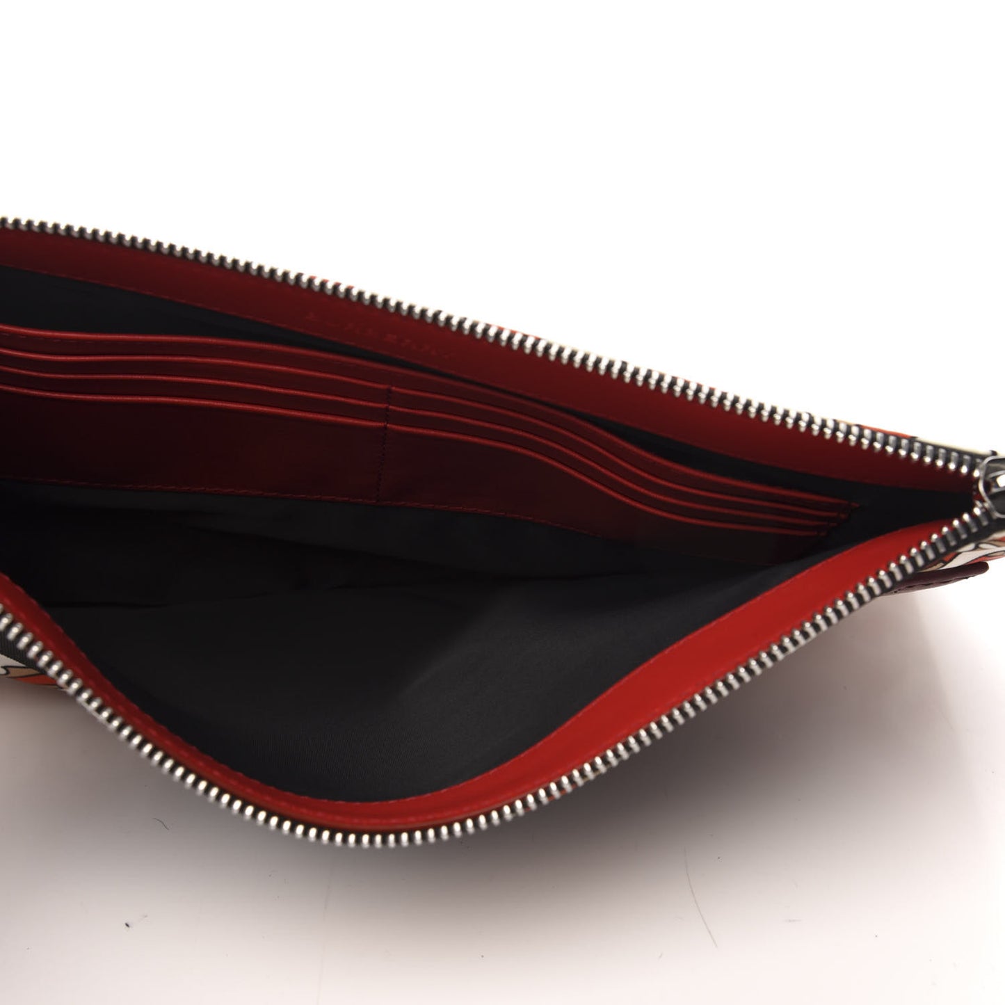Monogram Nylon Edin Zip Pouch Vermillion