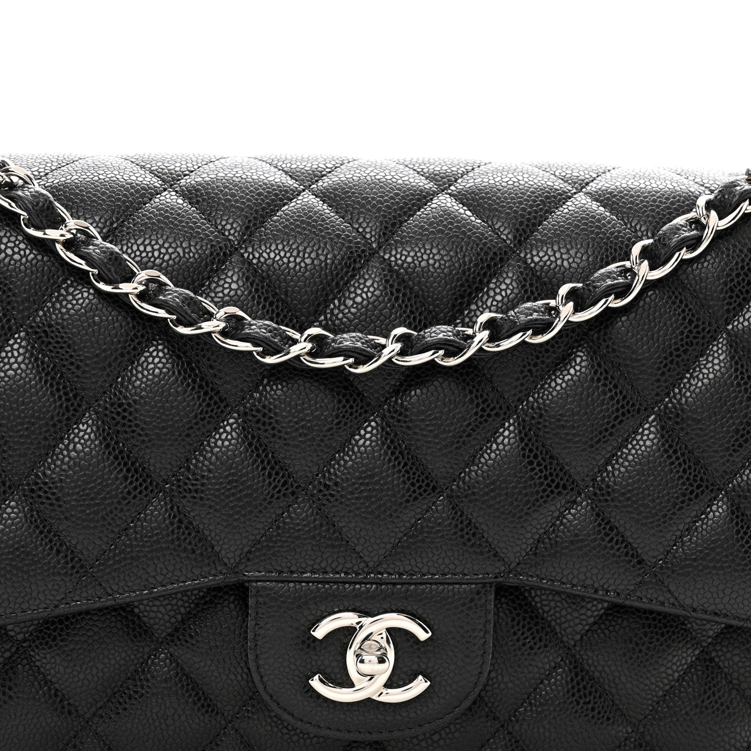 Chanel Caviar Quilted Jumbo Double Flap Black 5 of 10