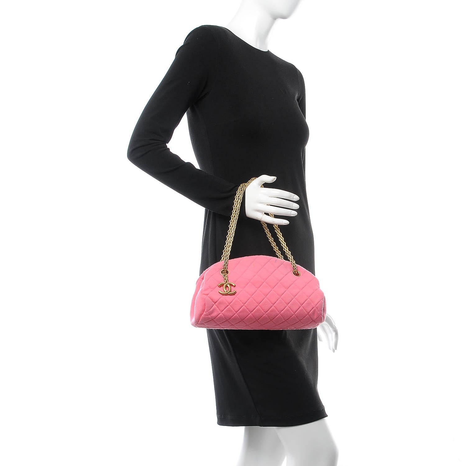 Chanel Jersey Quilted Small Just Mademoiselle Pink 2 of 12