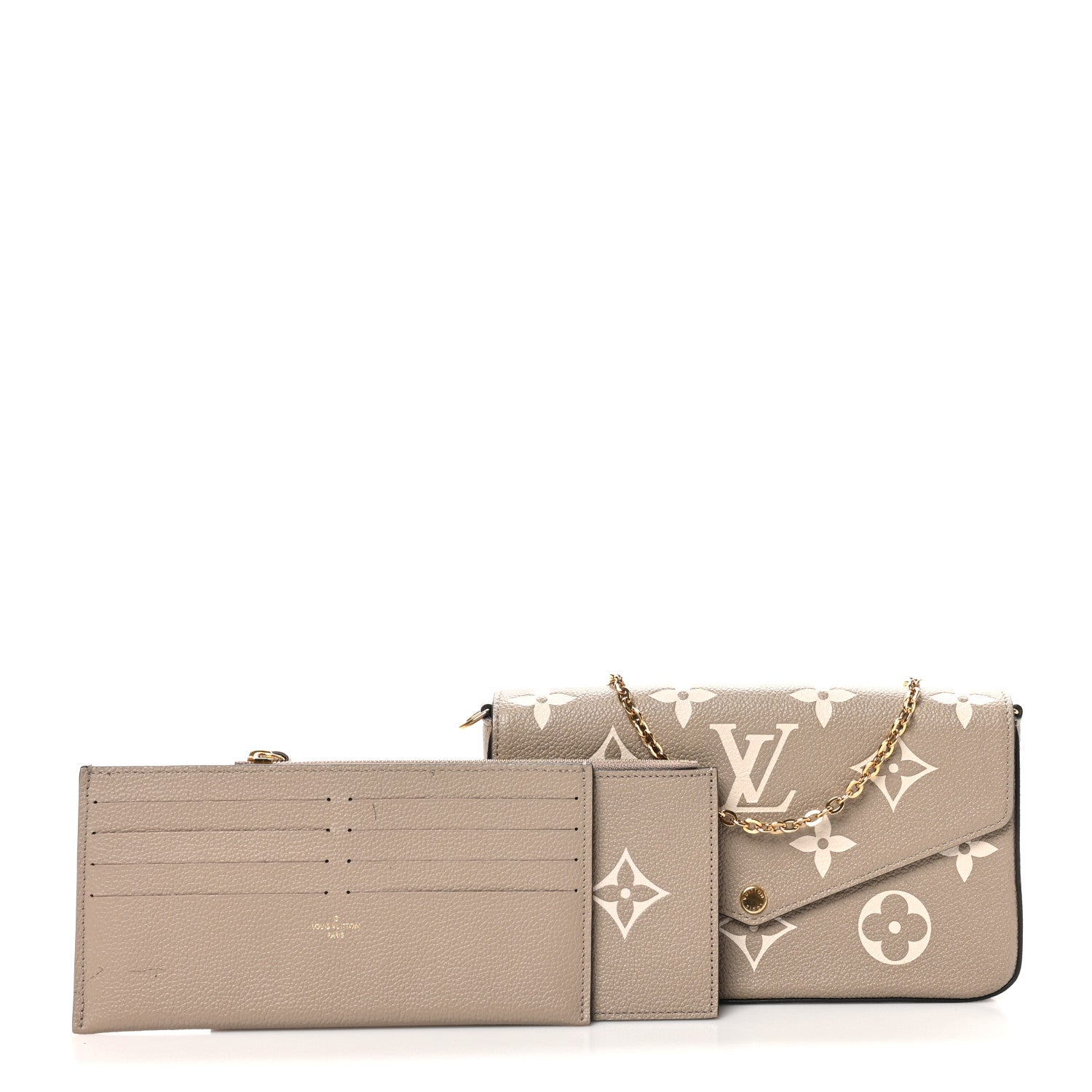 Louis Vuitton Empreinte Monogram Giant Felicie Pochette Tourterelle Creme 2 of 13