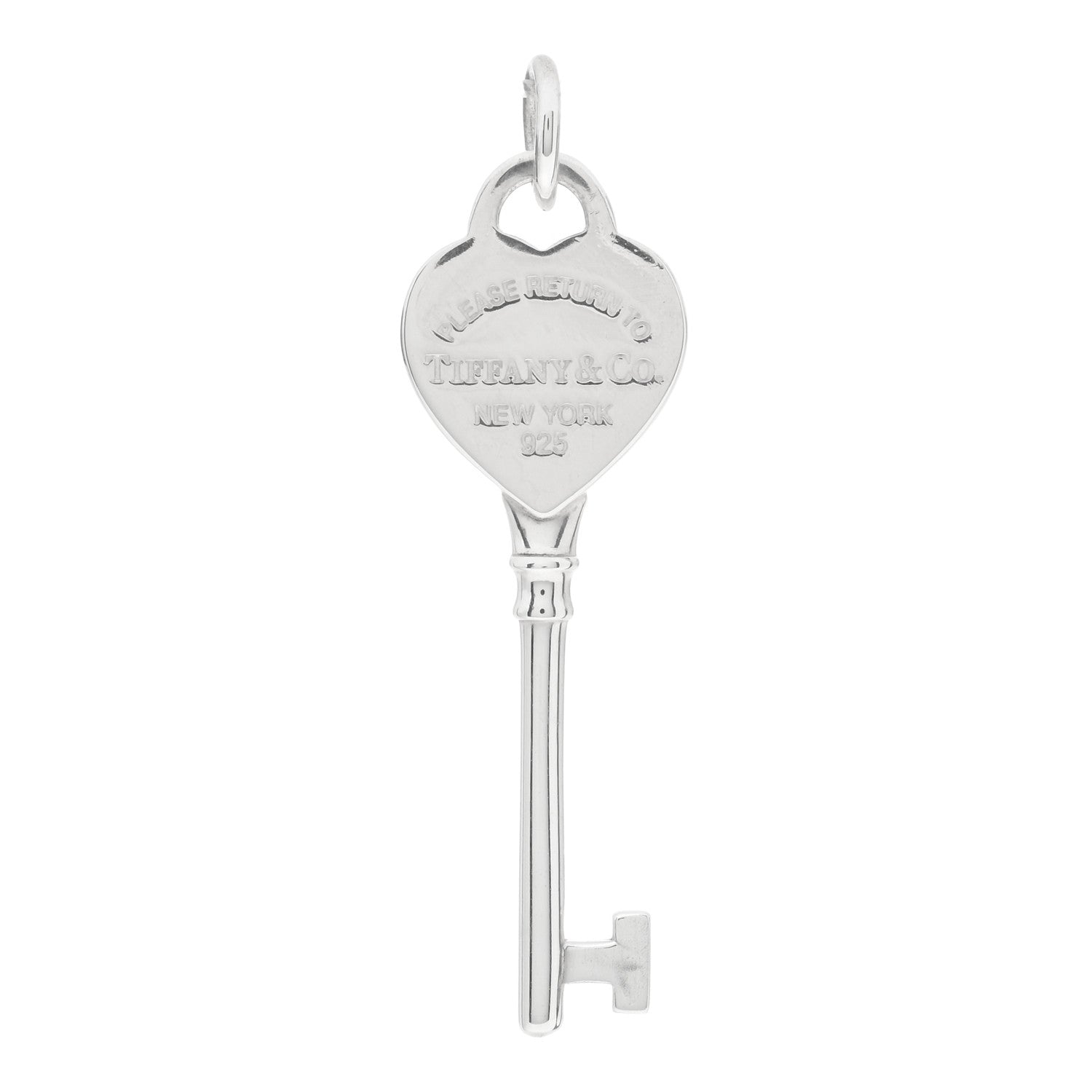 Tiffany Sterling Silver Return To Tiffany Heart Key Pendant 1 of 3
