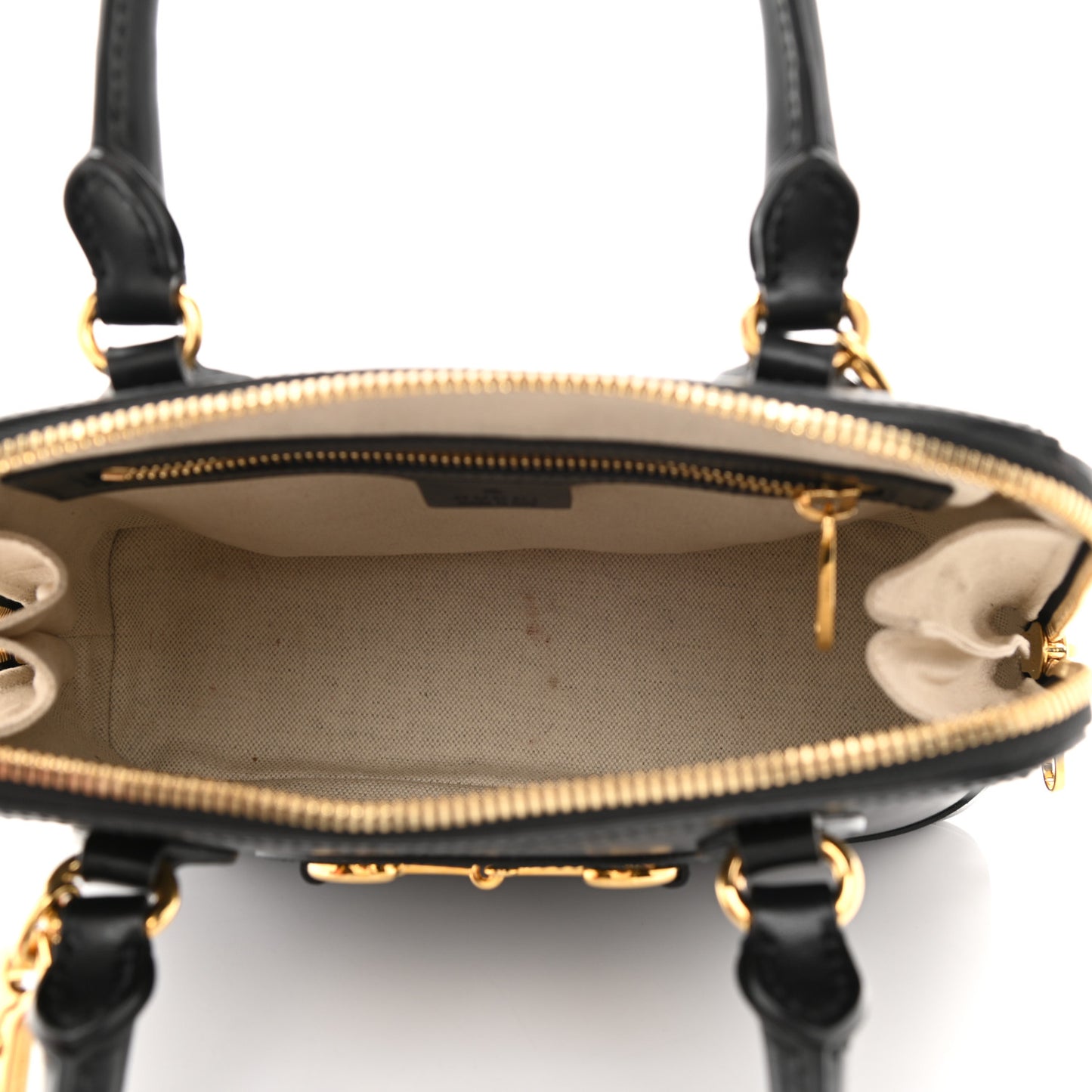 Boarded Plutone Calfskin Small Horsebit 1955 Top Handle Bag Black
