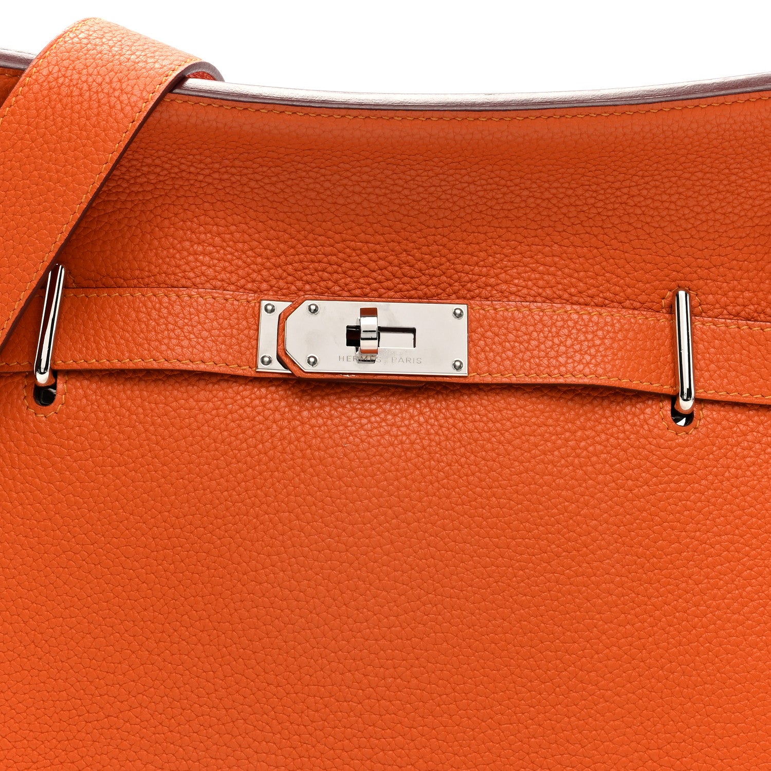 Hermes Taurillon Clemence Eclat Jypsiere 34 Orange Moutarde 9 of 10