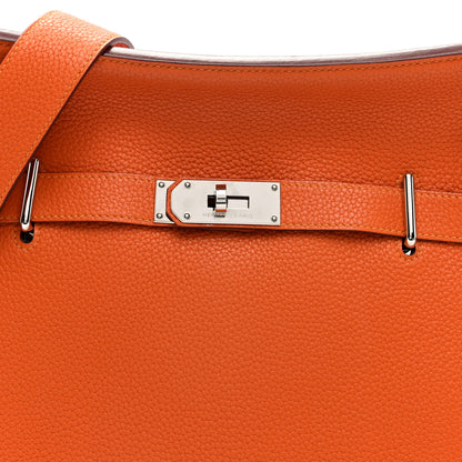 Hermes Taurillon Clemence Eclat Jypsiere 34 Orange Moutarde 9 of 10