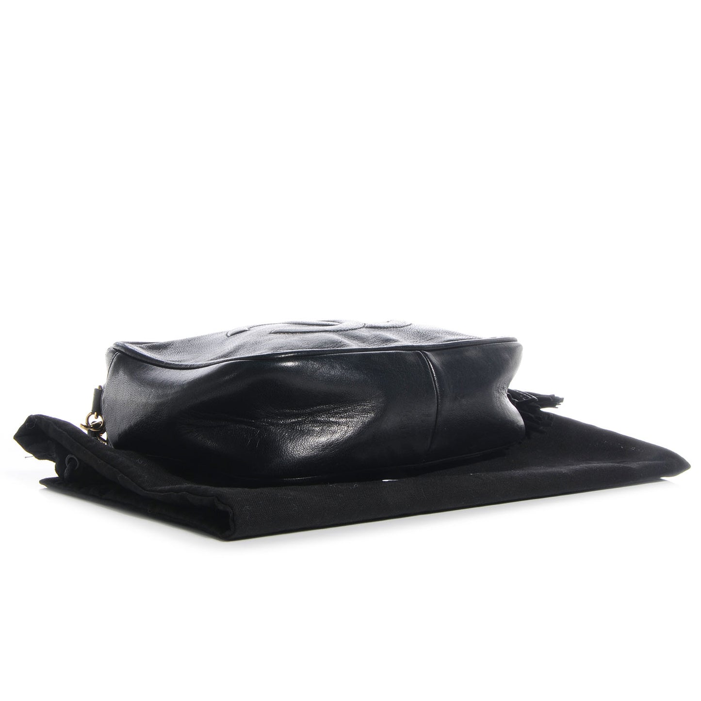 Lambskin CC Tassel Camera Case Black