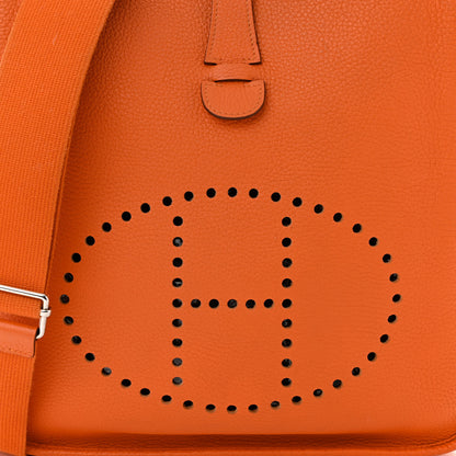 Hermes Taurillon Clemence Evelyne III GM Orange 8 of 15