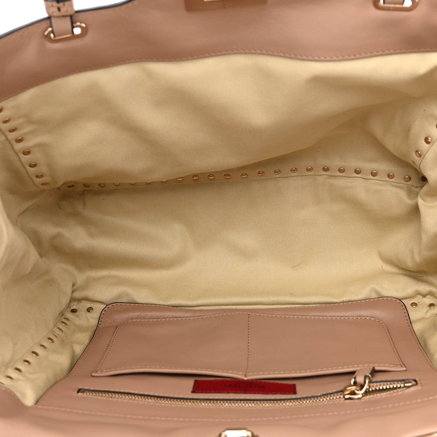 Vitello Medium Rockstud Tote Alpaca