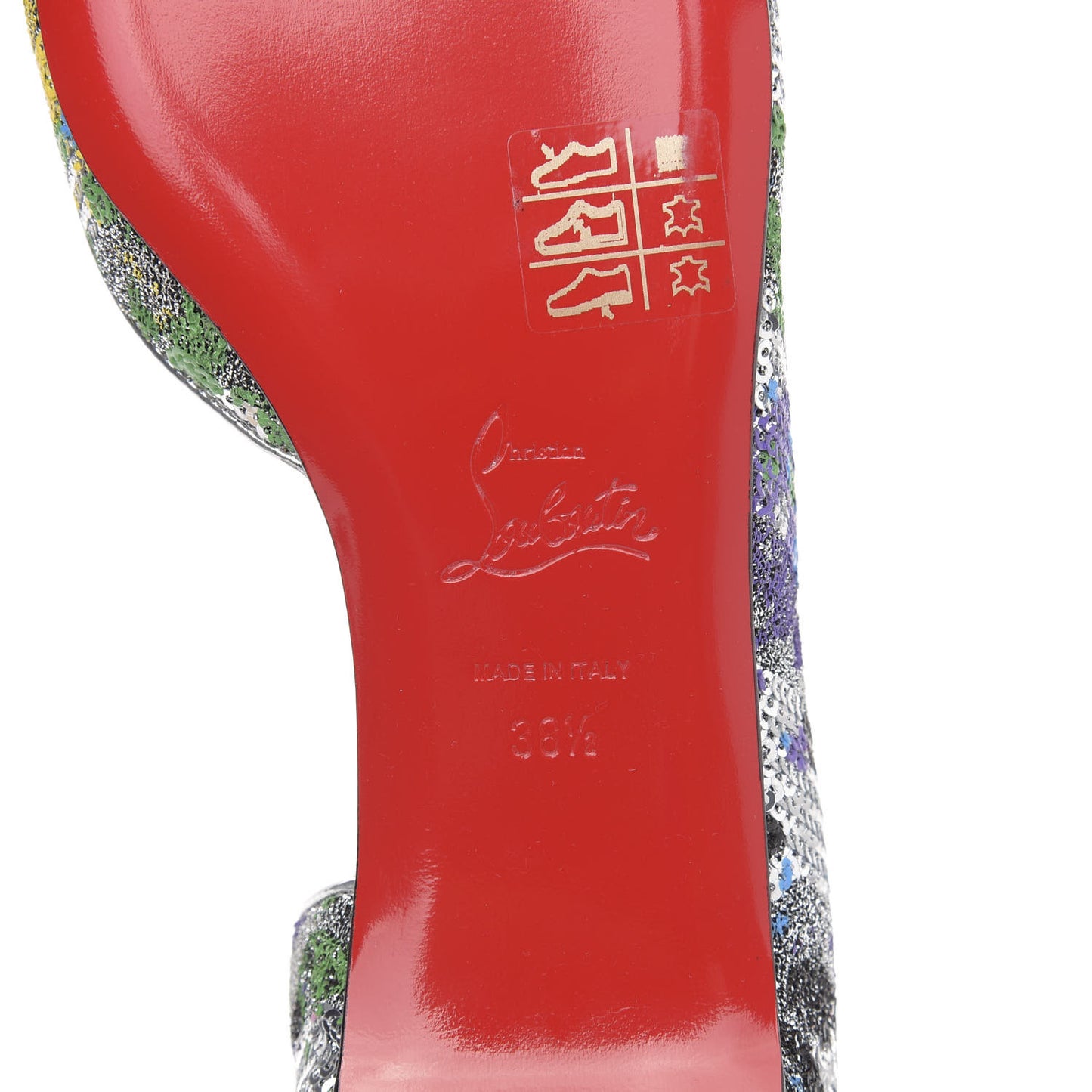 Paillette Splash Iriza Flats 38.5 Silver Multicolor