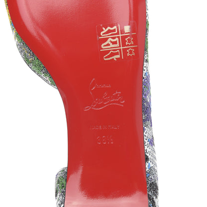 Christian Louboutin Paillette Splash Iriza Flats 38.5 Silver Multicolor 7 of 10