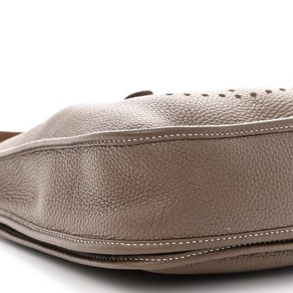 Hermes Taurillon Clemence Evelyne III PM Etoupe 9 of 10