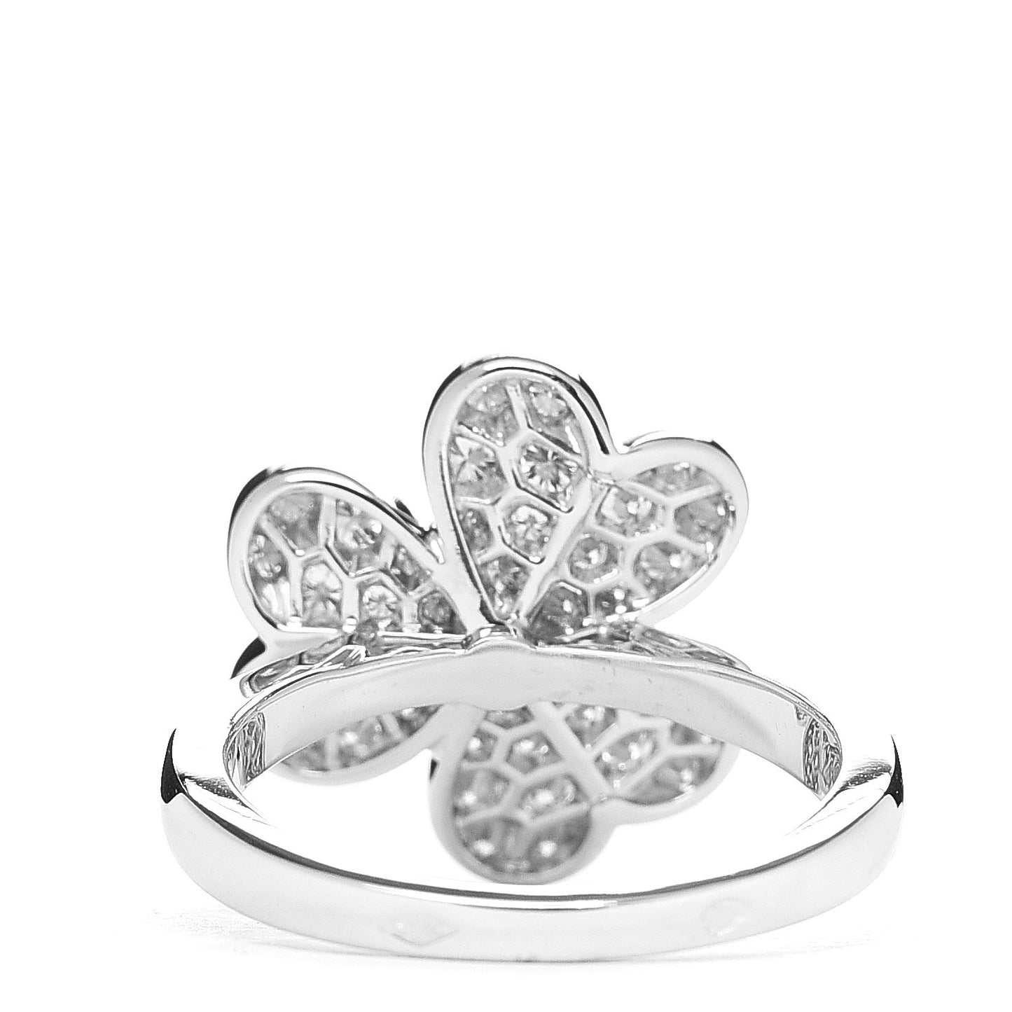 18K White Gold Diamond Small Frivole Ring 51 5.75