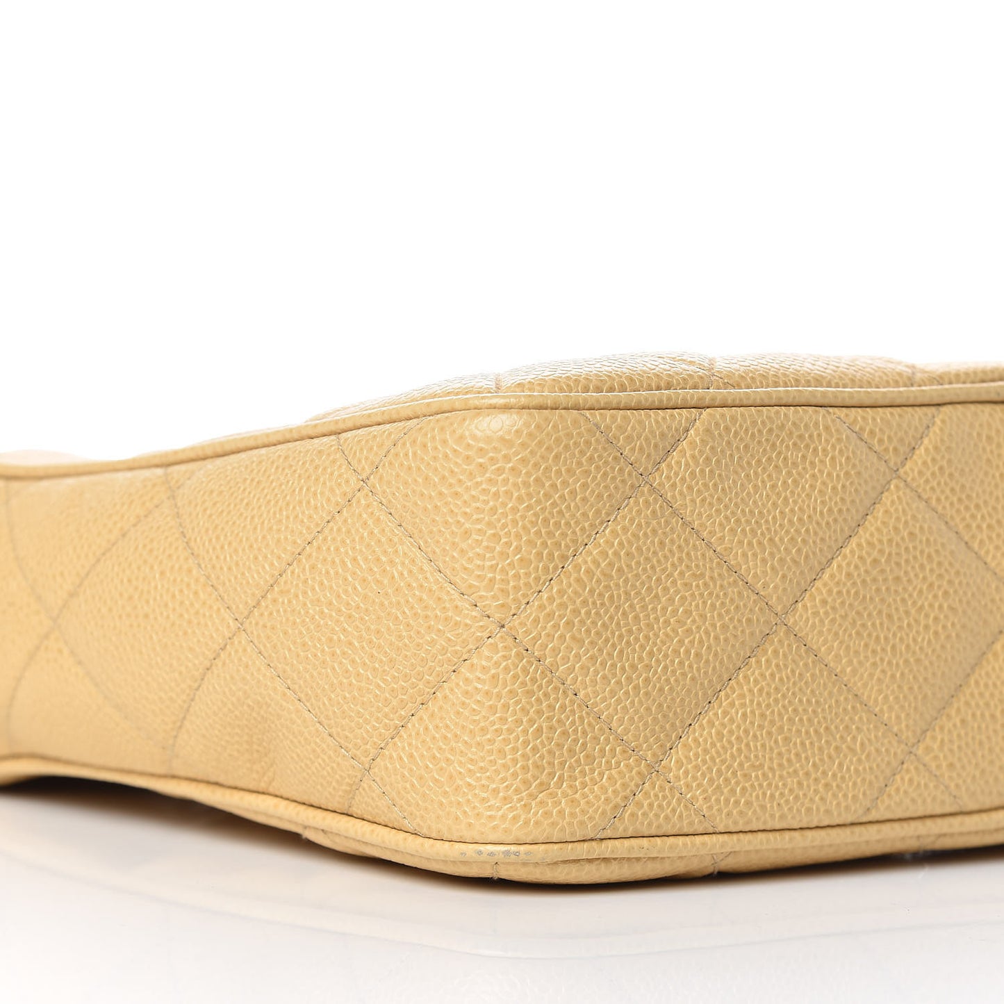 Caviar Quilted Camera Case Beige
