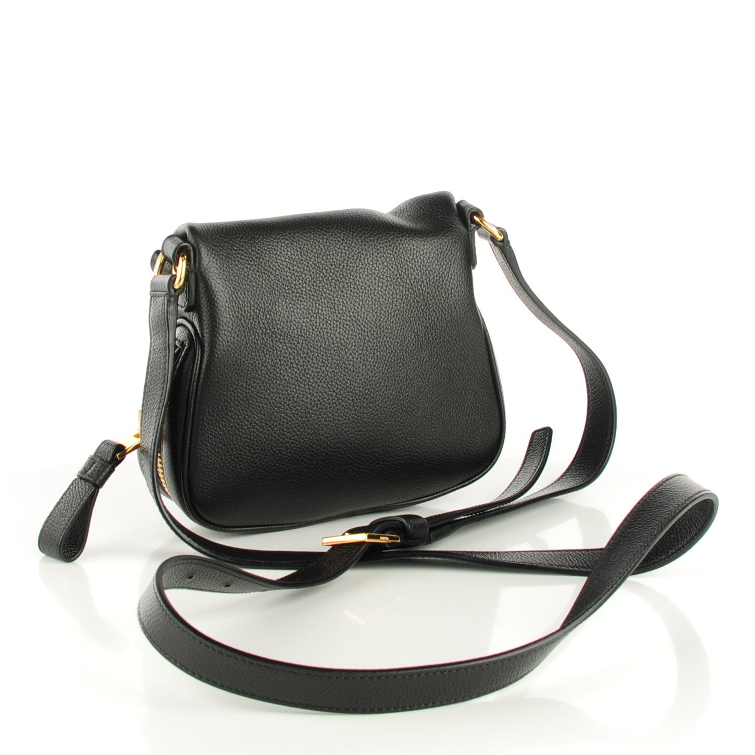 Tom Ford Pebbled Calfskin Jennifer Mini Crossbody Bag Black 3 of 7