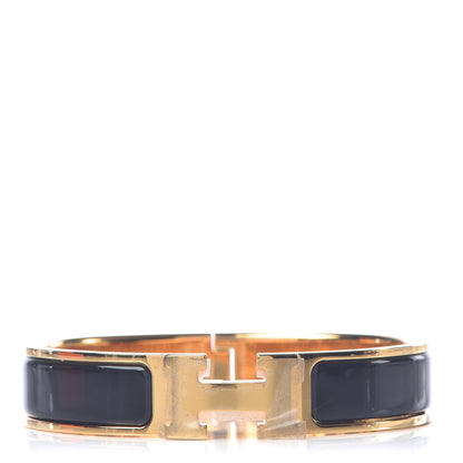 Hermes Enamel Narrow Clic Clac H Bracelet PM Black 1 of 6