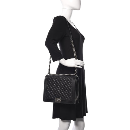 Chanel Calfskin Quilted Large Boy Flap Black 2 of 12