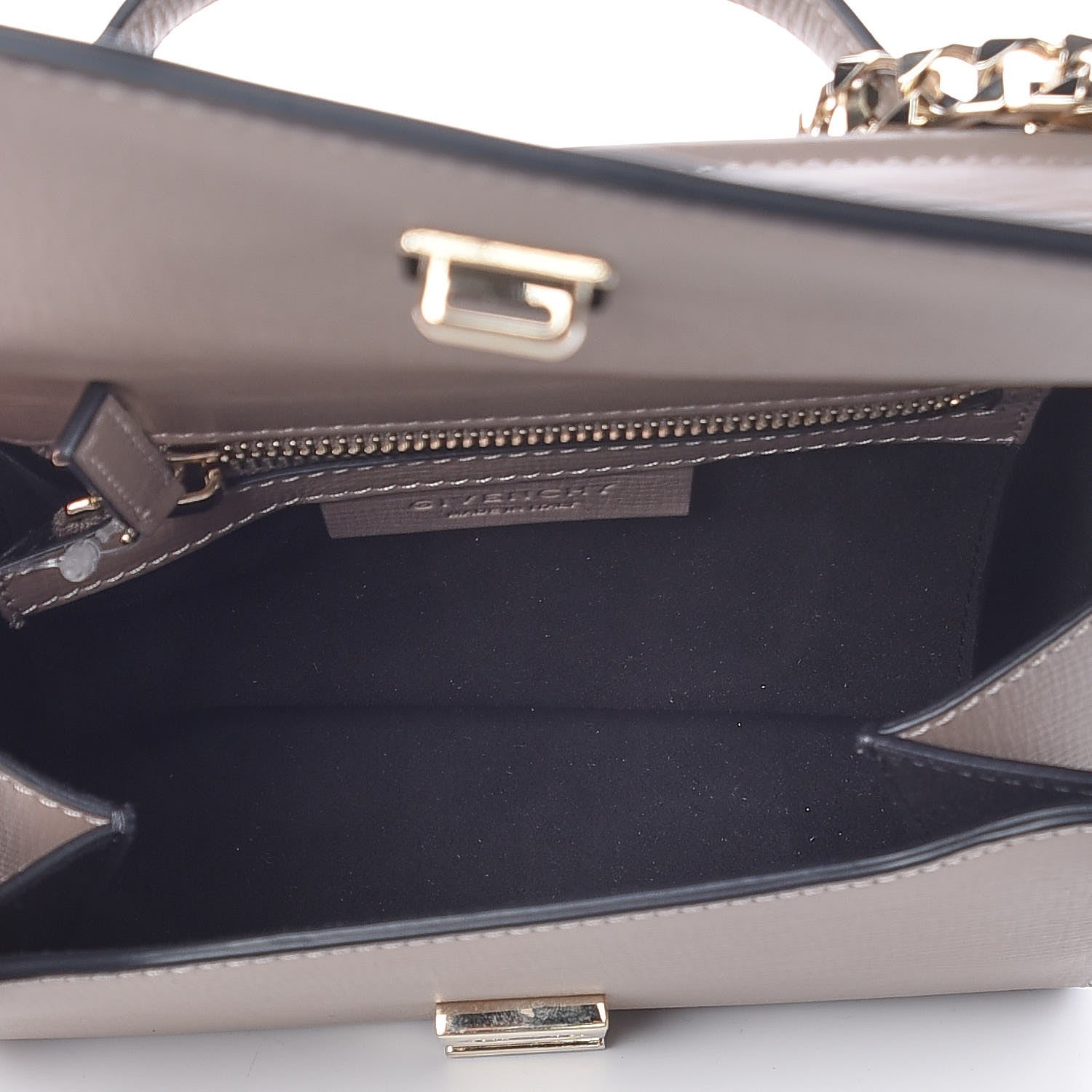 Givenchy Textured Calfskin Mini Pandora Box Chain Crossbody Bag Mastic 5 of 8
