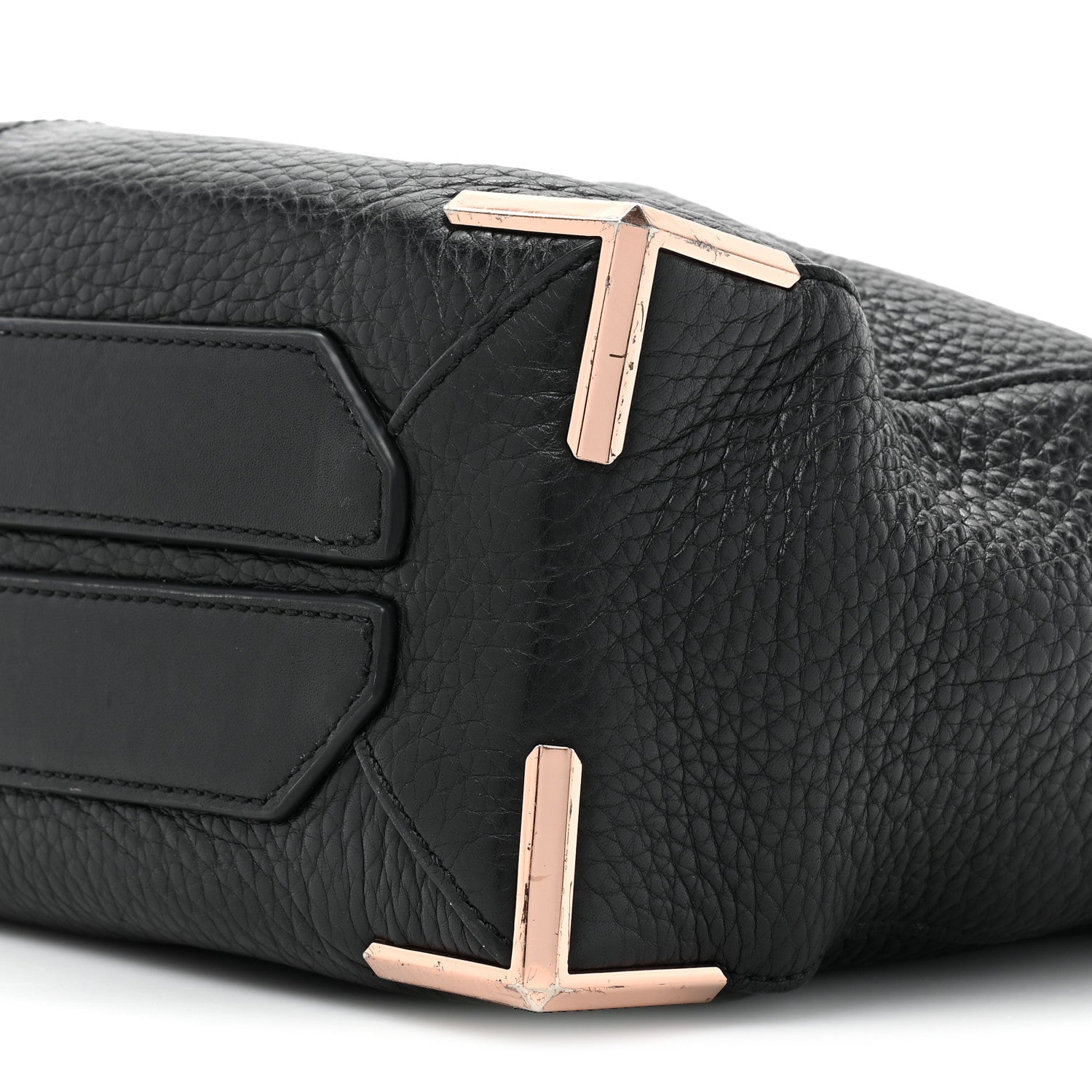 Alexander Wang Pebbled Calfskin Large Prisma Skeletal Tote Black Rose Gold Hardware 9 of 16