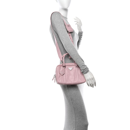 Prada Nappa Antique Medium Re-Edition 2001 Two Handle Bag Alabastro 2 of 14