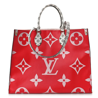 Louis Vuitton Monogram Giant Onthego GM Rouge Rose 1 of 14